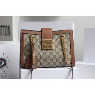 GUCCI Padlock GG Flora Small Shoulder Bag